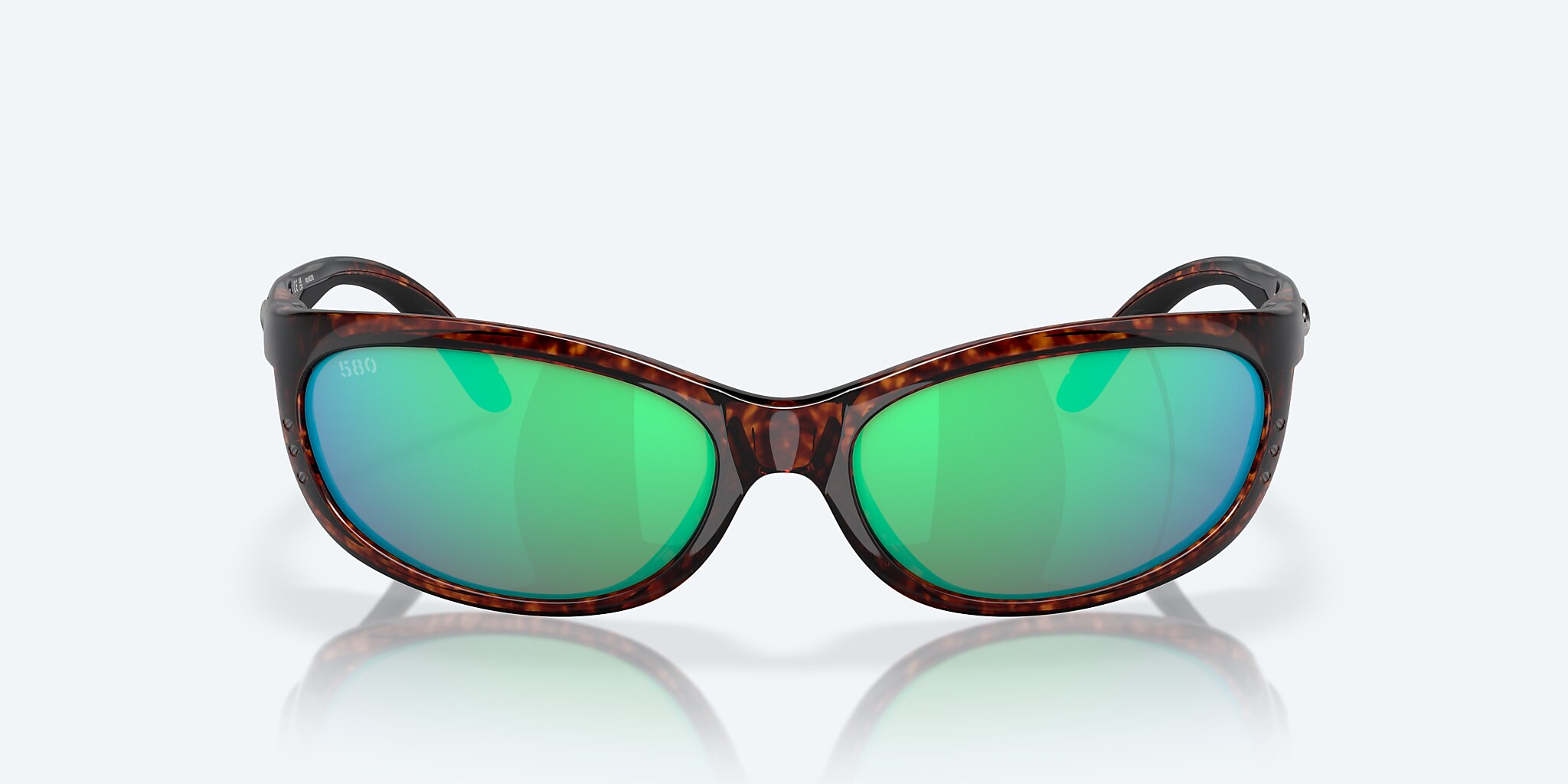 Lunettes de soleil Costa Fathom L (61-16) avec Effet miroir Vert verre et Écaille de tortue monture Image 2 de 7
