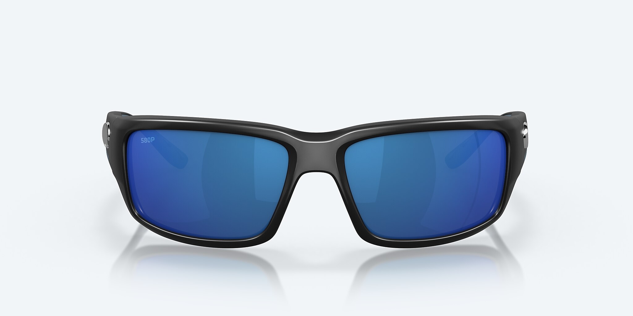 Sunglasses Costa Fantail M (59-14) with Blue Mirror lens and Matte Black frame Image 2 of 7