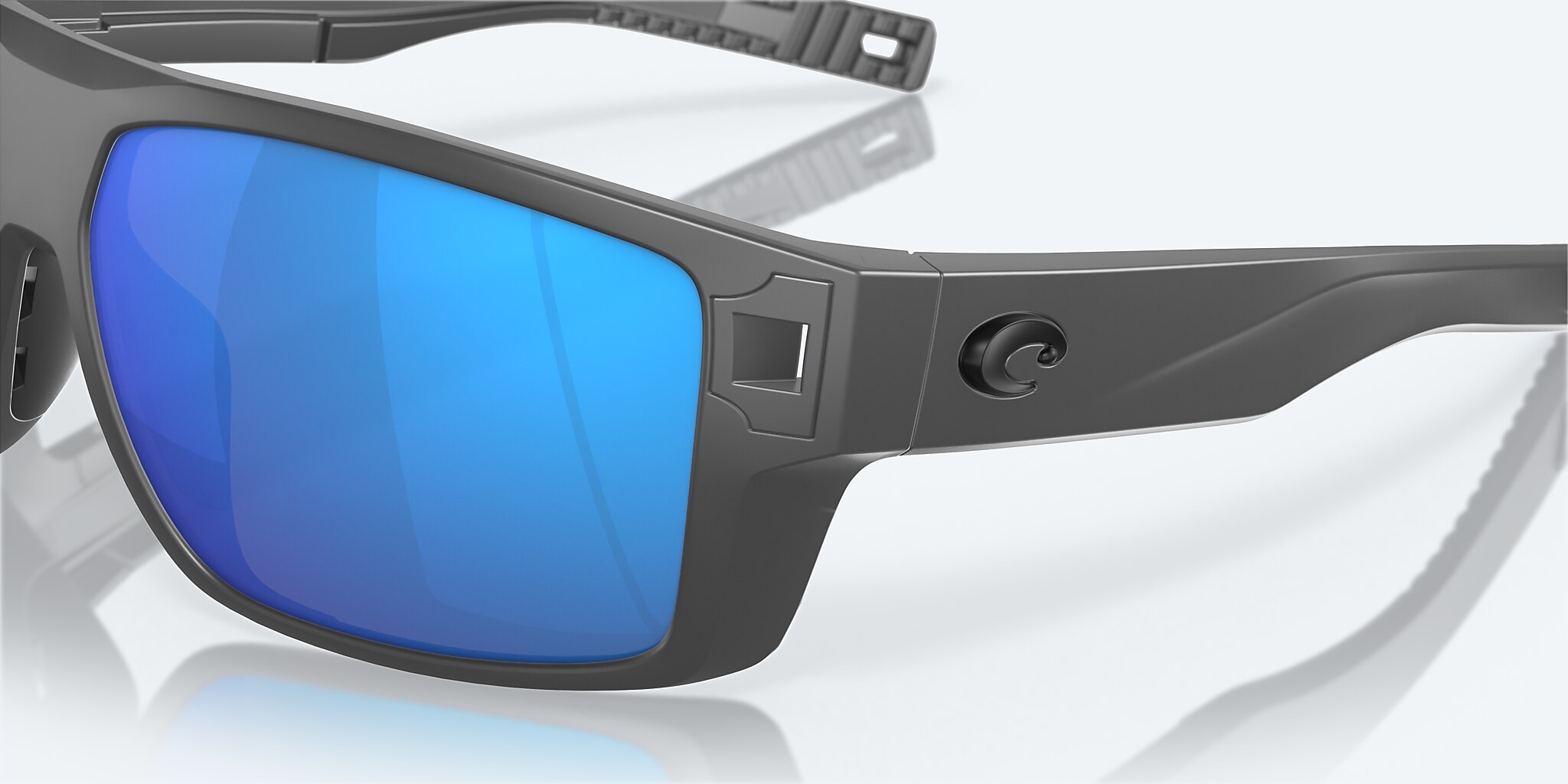 Sunglasses Costa Diego XL (62-14) with Blue Mirror lens and Matte Gray frame Image 7 of 8