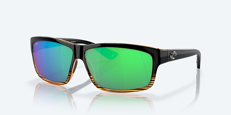 Lunettes de soleil Costa Cut L (60-10) avec Effet miroir Vert verre et Dégradé noix de coco monture Image 1 de 7