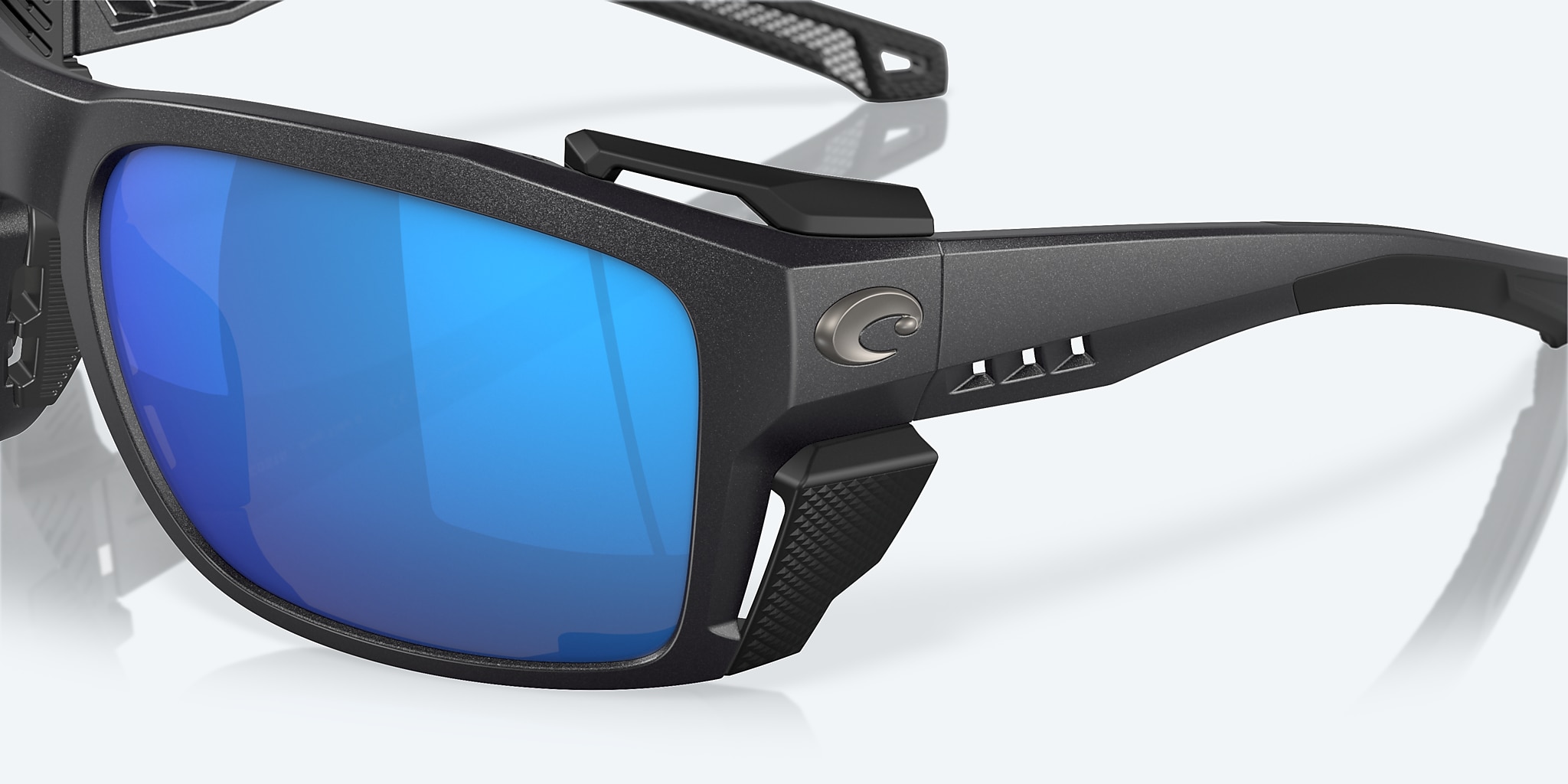 Sunglasses Costa King Tide 8 L (60-18) with Blue Mirror lens and Black Pearl frame Image 7 of 8