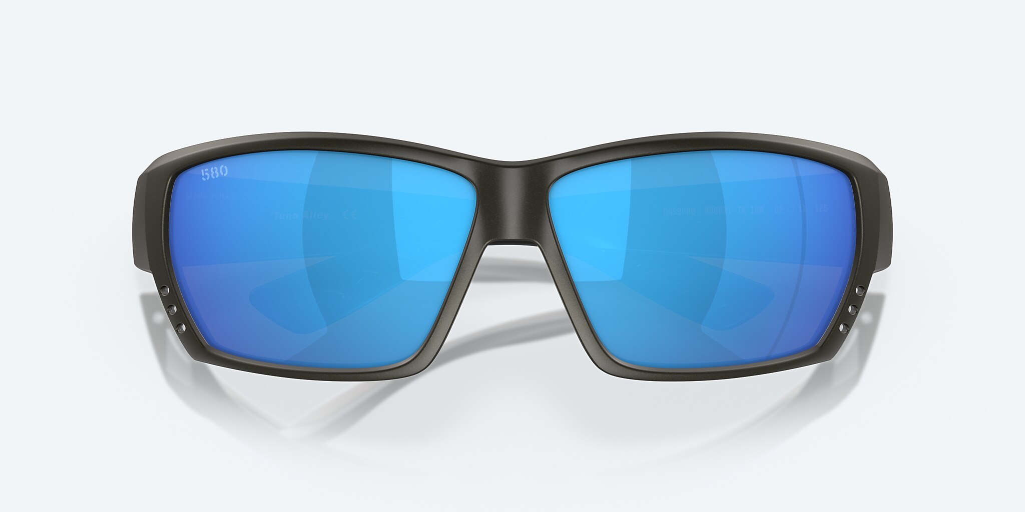 Lunettes de soleil Costa Tuna Alley XL (62-11) avec Effet miroir Bleu verre et Gris acier métallique mat monture Image 5 de 7