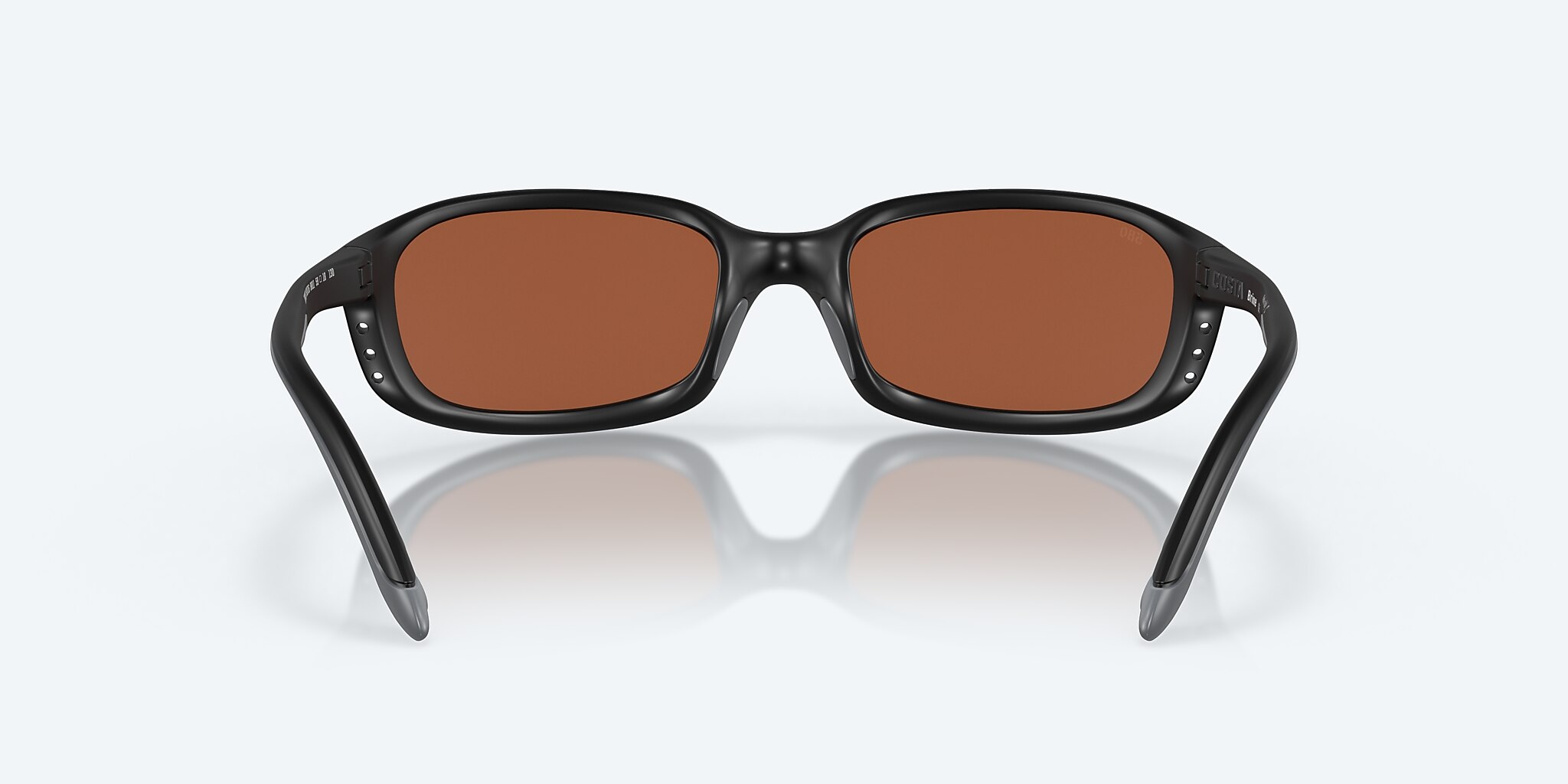 Sunglasses Costa Brine S (59-18) with Green Mirror lens and Matte Black frame Image 4 of 7