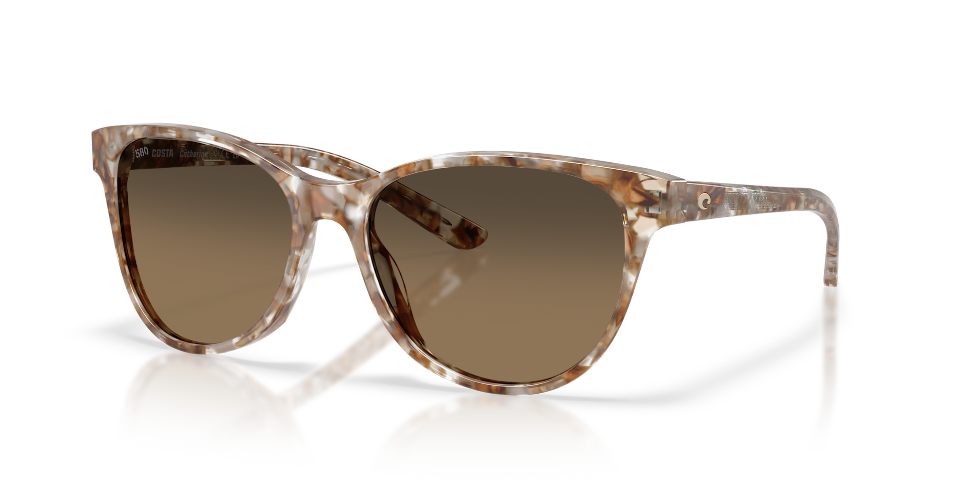 Costa Del Mar Women's Catherine Polarized Sunglasses, Gradient 6S2012 - Sand Tortoise
