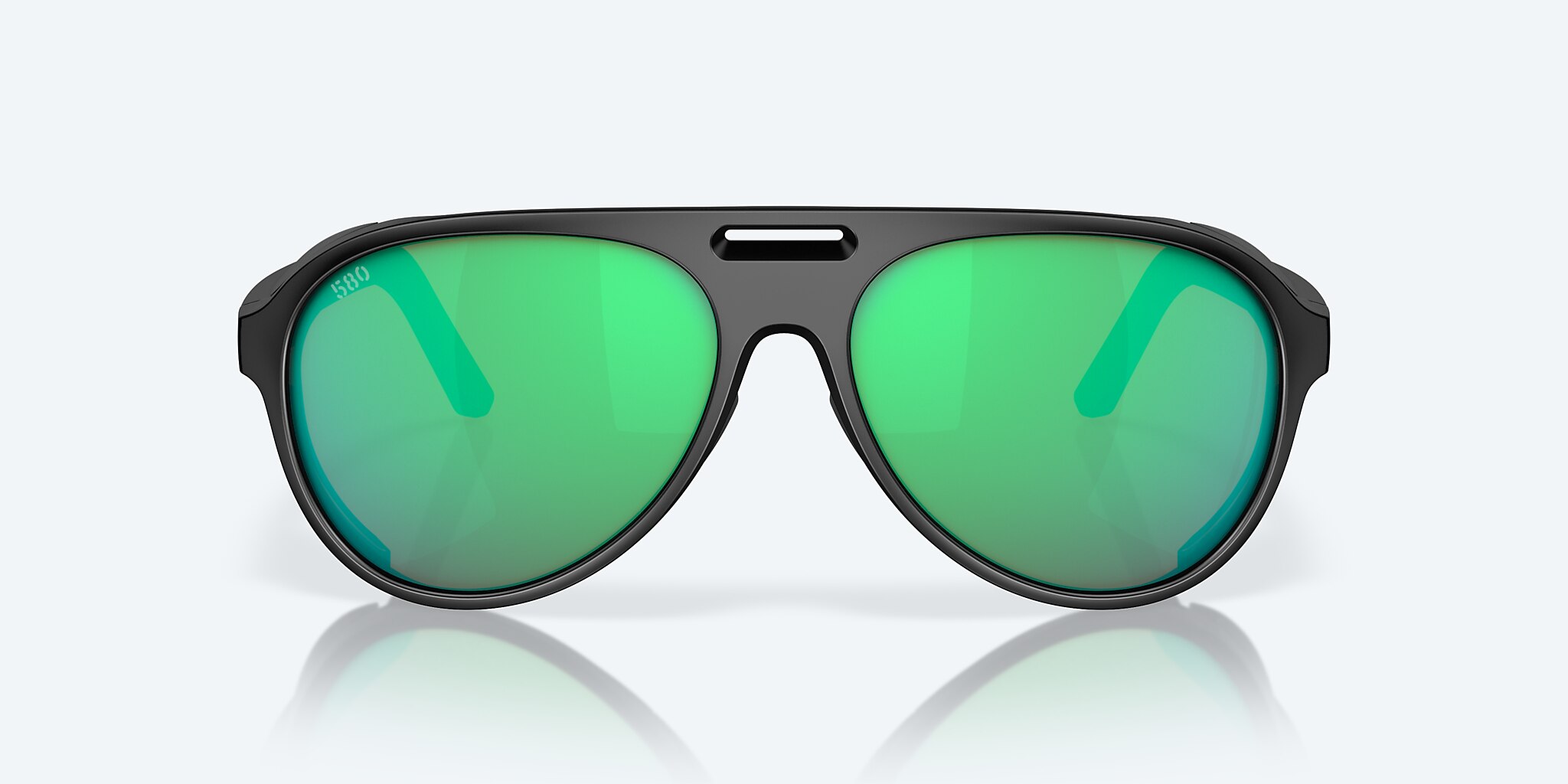 Sunglasses Costa Grand Catalina XL (59-15) with Green Mirror lens and Matte Black frame Image 2 of 7
