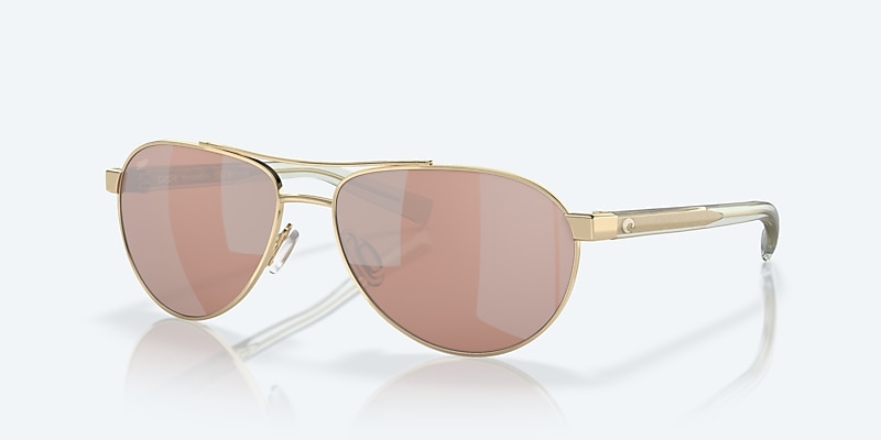 Sunglasses Costa Fernandina S (57-15) with Copper Silver Mirror lens and Shiny Gold frame Image 1 of 7