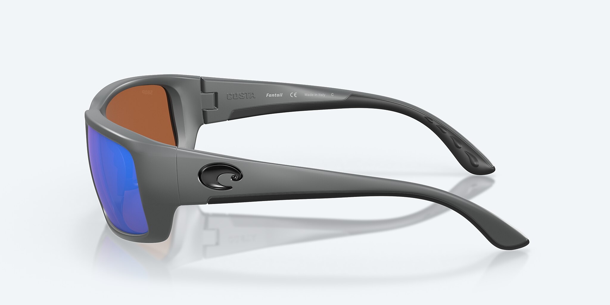 Sunglasses Costa Fantail M (59-14) with Green Mirror lens and Matte Gray frame Image 3 of 7