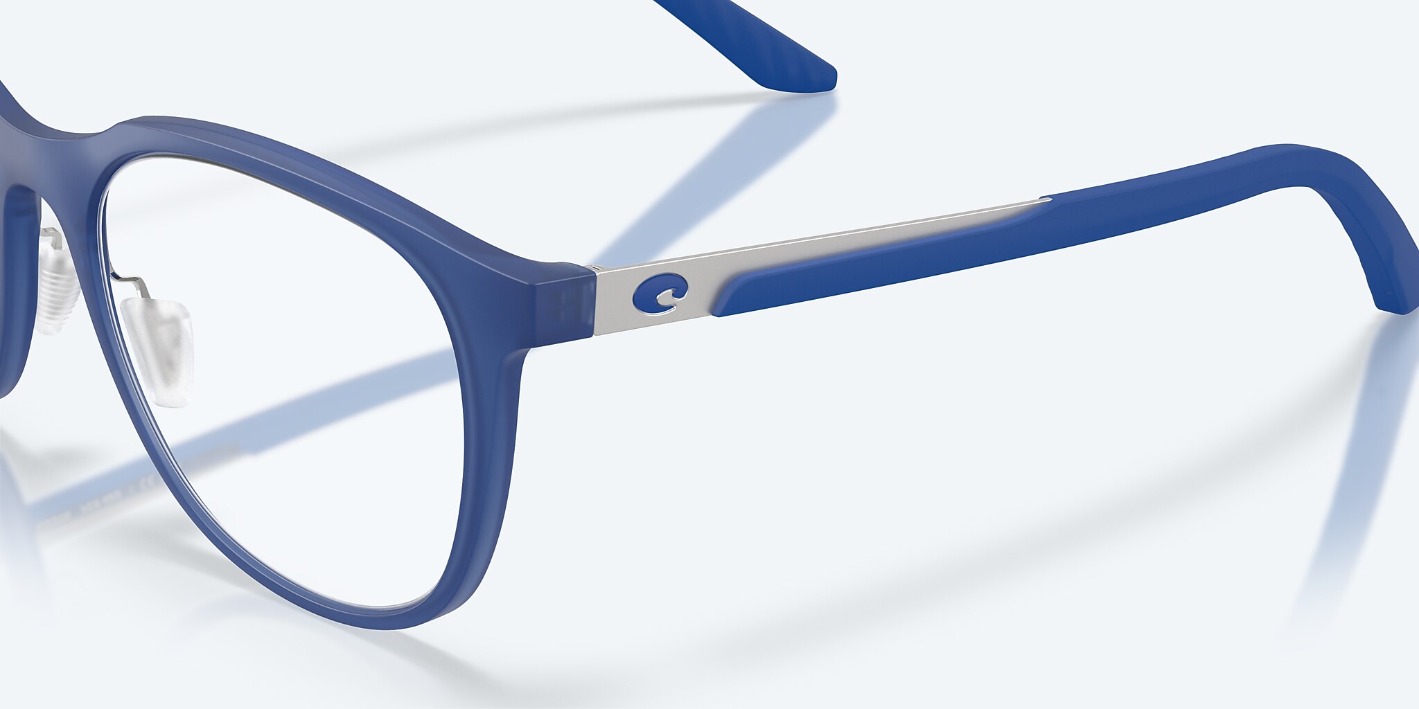Eyeglasses Costa Pacific Rise 420 L (52-19) with Demo Lens lens and Matte Cobalt Translucent frame Image 6 of 7