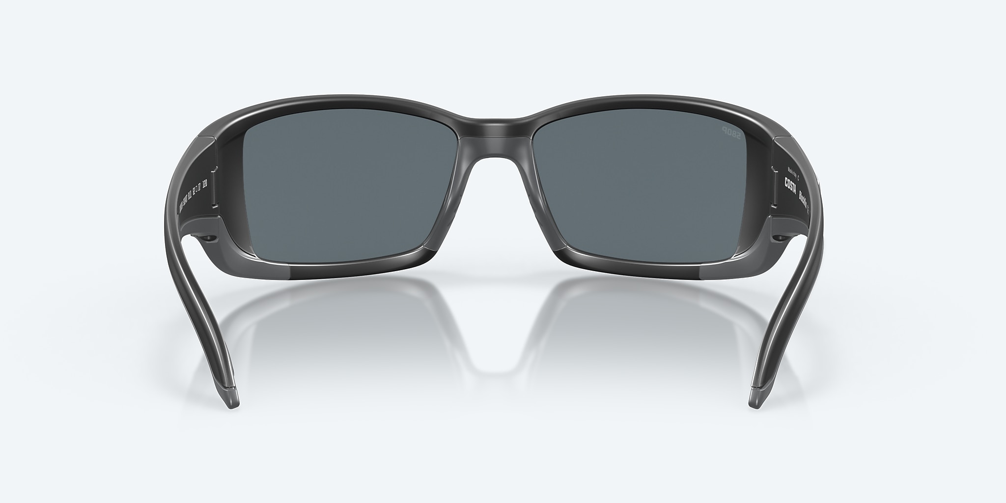 Lunettes de soleil Costa Blackfin L (62-17) avec Effet miroir Bleu verre et Noir mat monture Image 4 de 7
