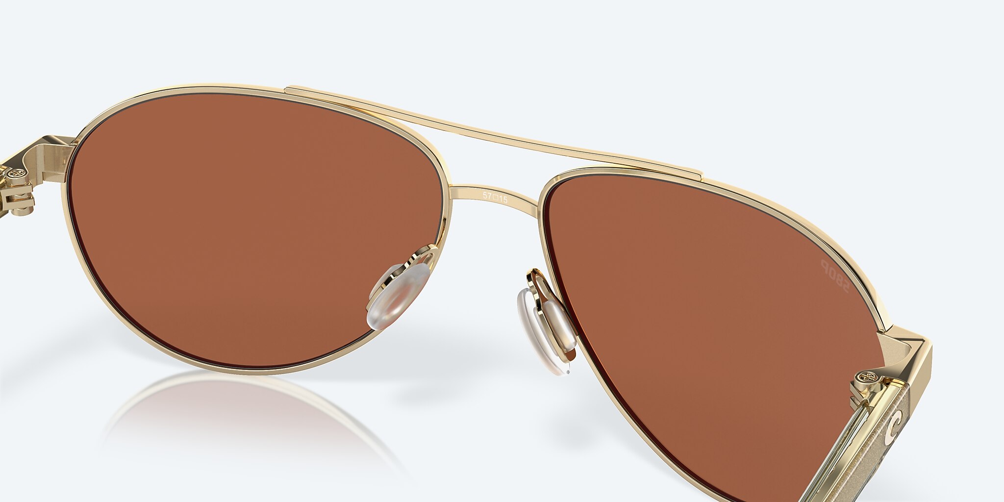 Sunglasses Costa Fernandina S (57-15) with Copper Silver Mirror lens and Shiny Gold frame Image 7 of 7
