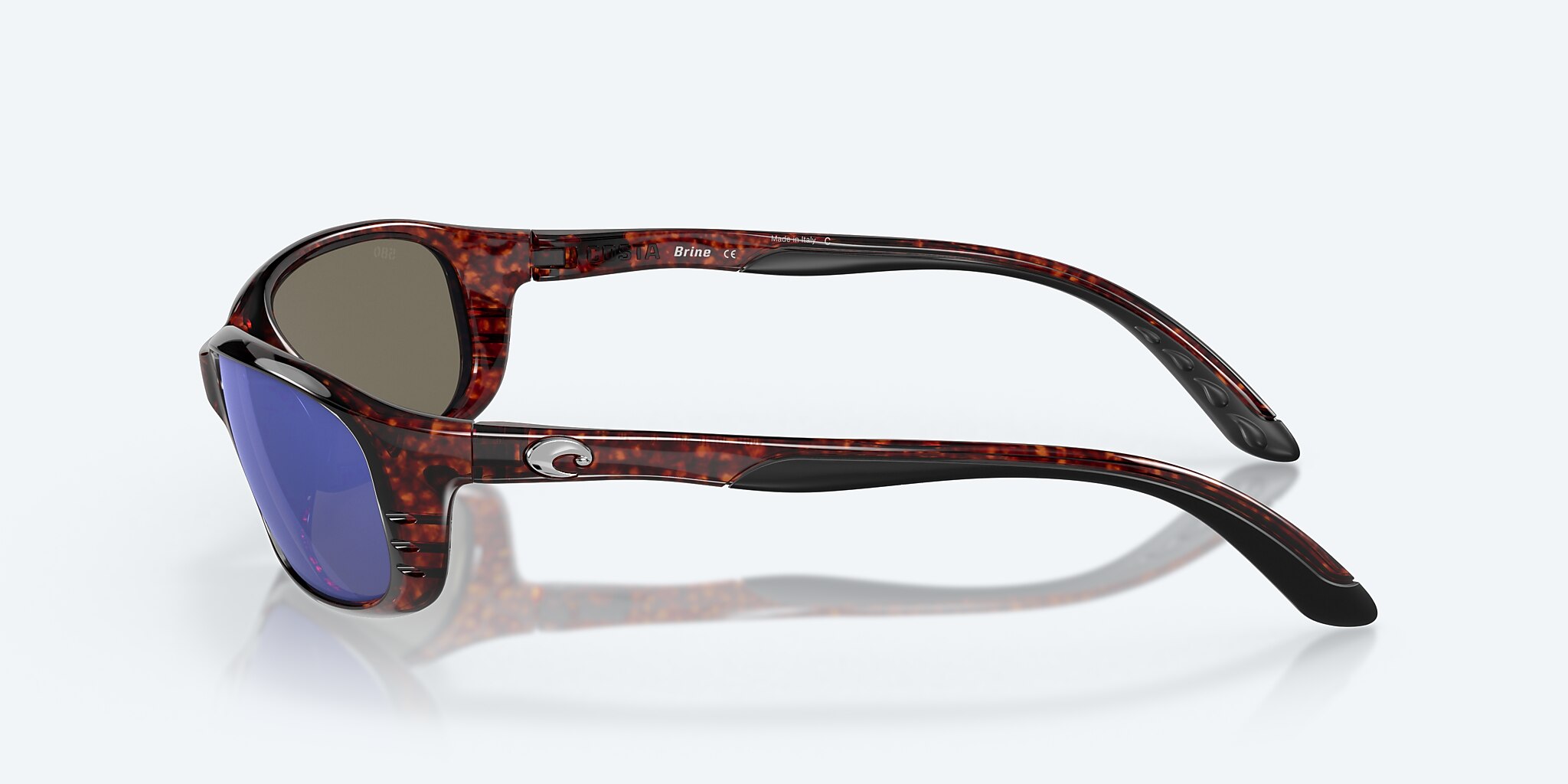 Sunglasses Costa Brine S (59-18) with Blue Mirror lens and Tortoise frame Image 3 of 7
