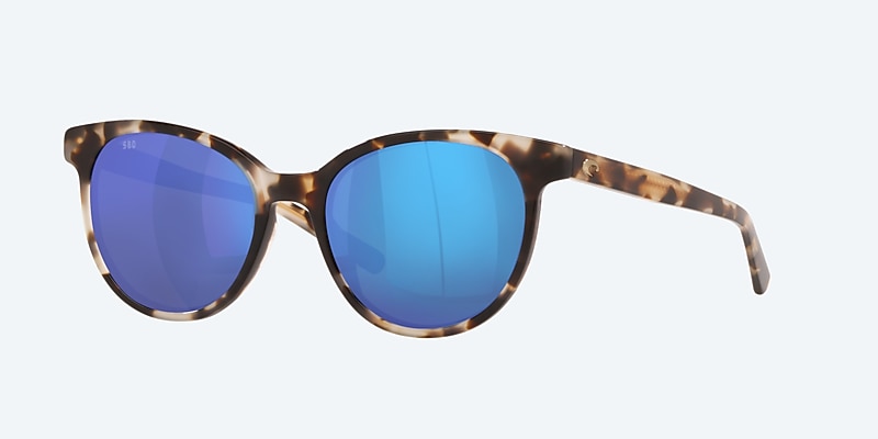 Sunglasses Costa Isla M (54-19) with Blue Mirror lens and Shiny Tiger Cowrie frame Image 1 of 4