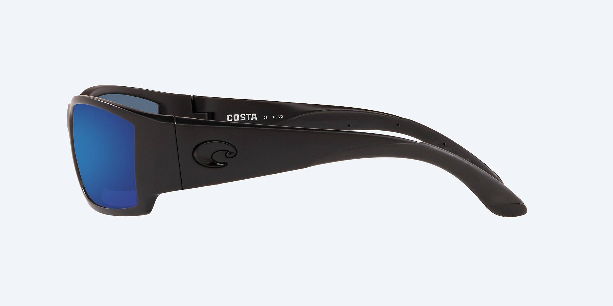 Lunettes de soleil Costa Corbina L (61-18) avec Effet miroir Bleu verre et Noir monture Image 3 de 4