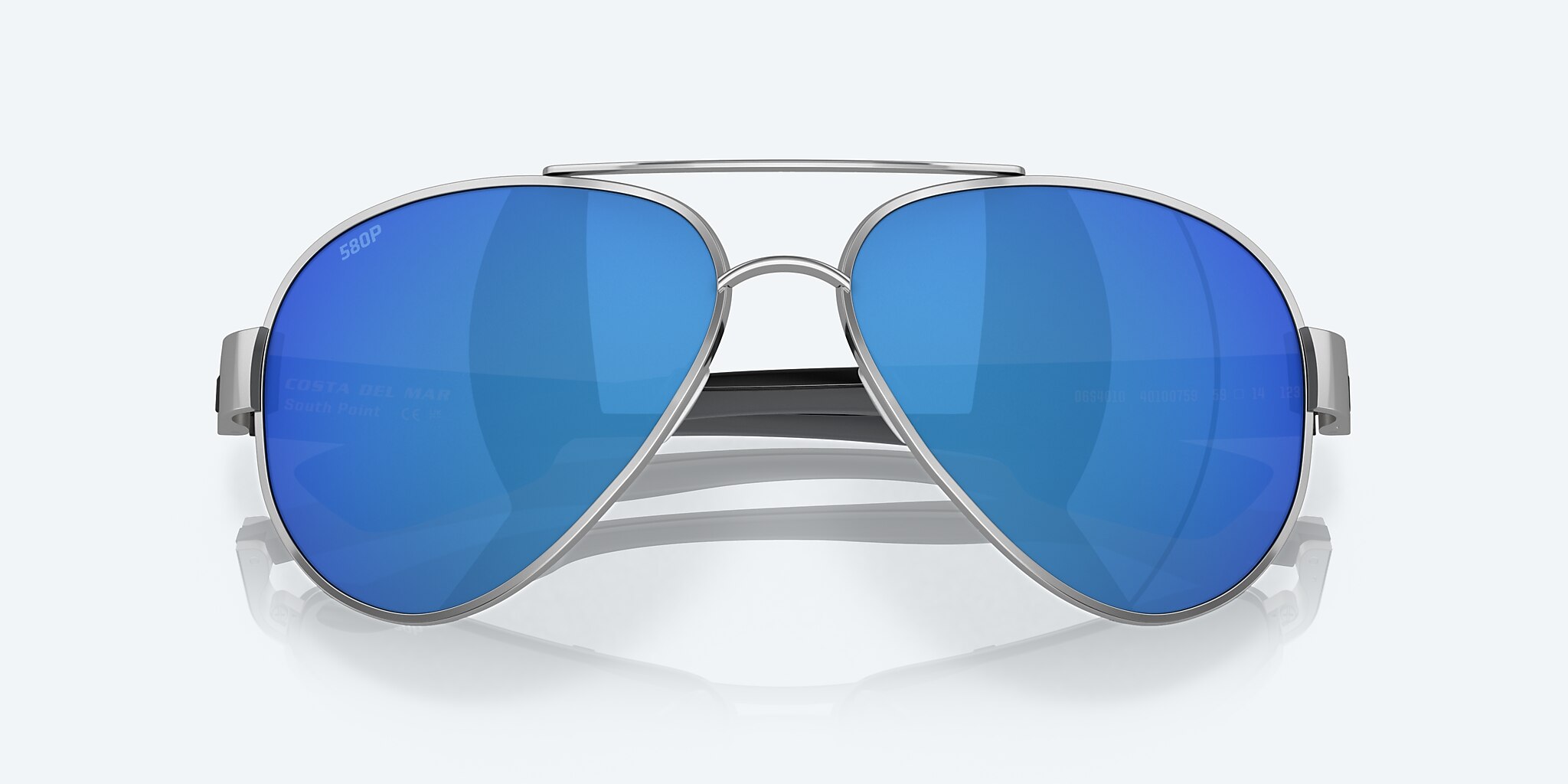 Lunettes de soleil Costa South Point L (59-14) avec Effet miroir Bleu verre et Palladium monture Image 5 de 7