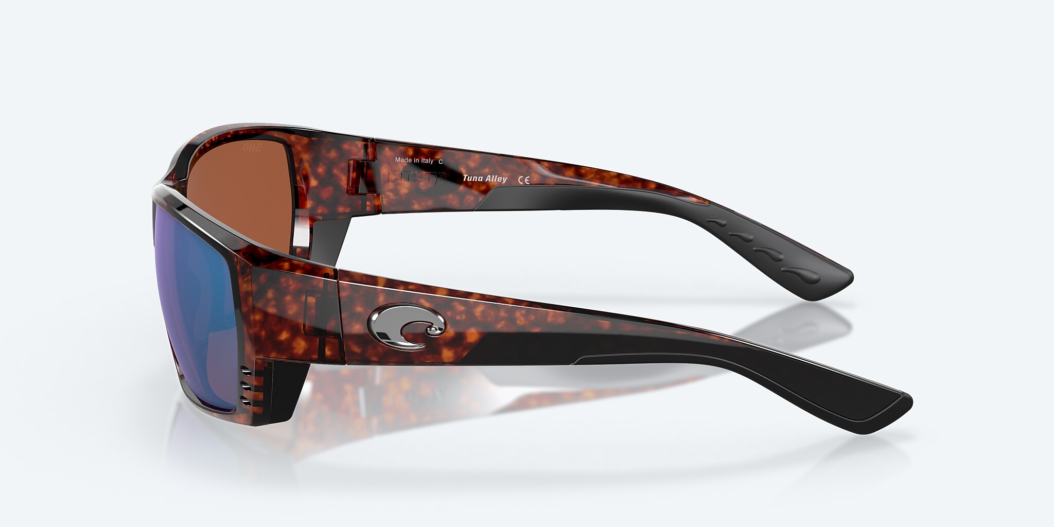 Sunglasses Costa Tuna Alley XL (62-11) with Green Mirror lens and Tortoise frame Image 3 of 7