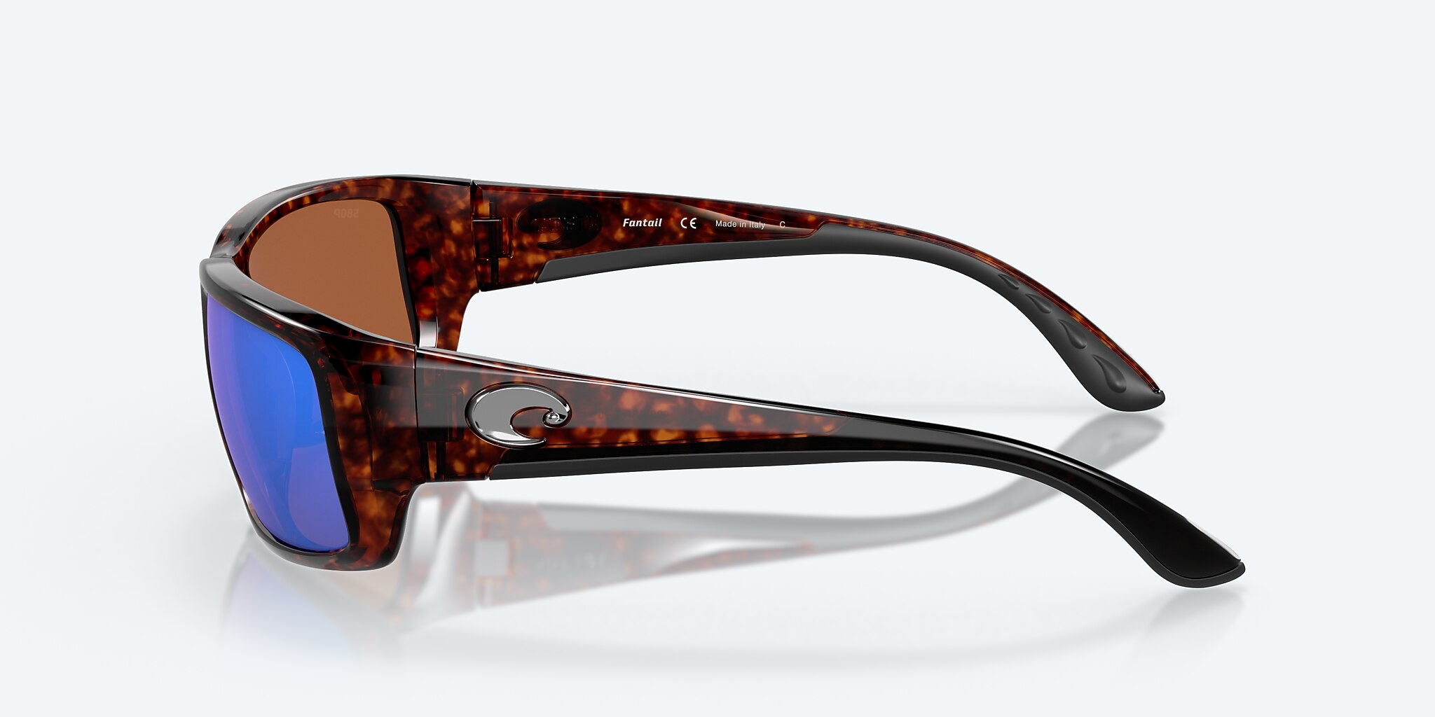Sunglasses Costa Fantail M (59-14) with Green Mirror lens and Tortoise frame Image 3 of 7