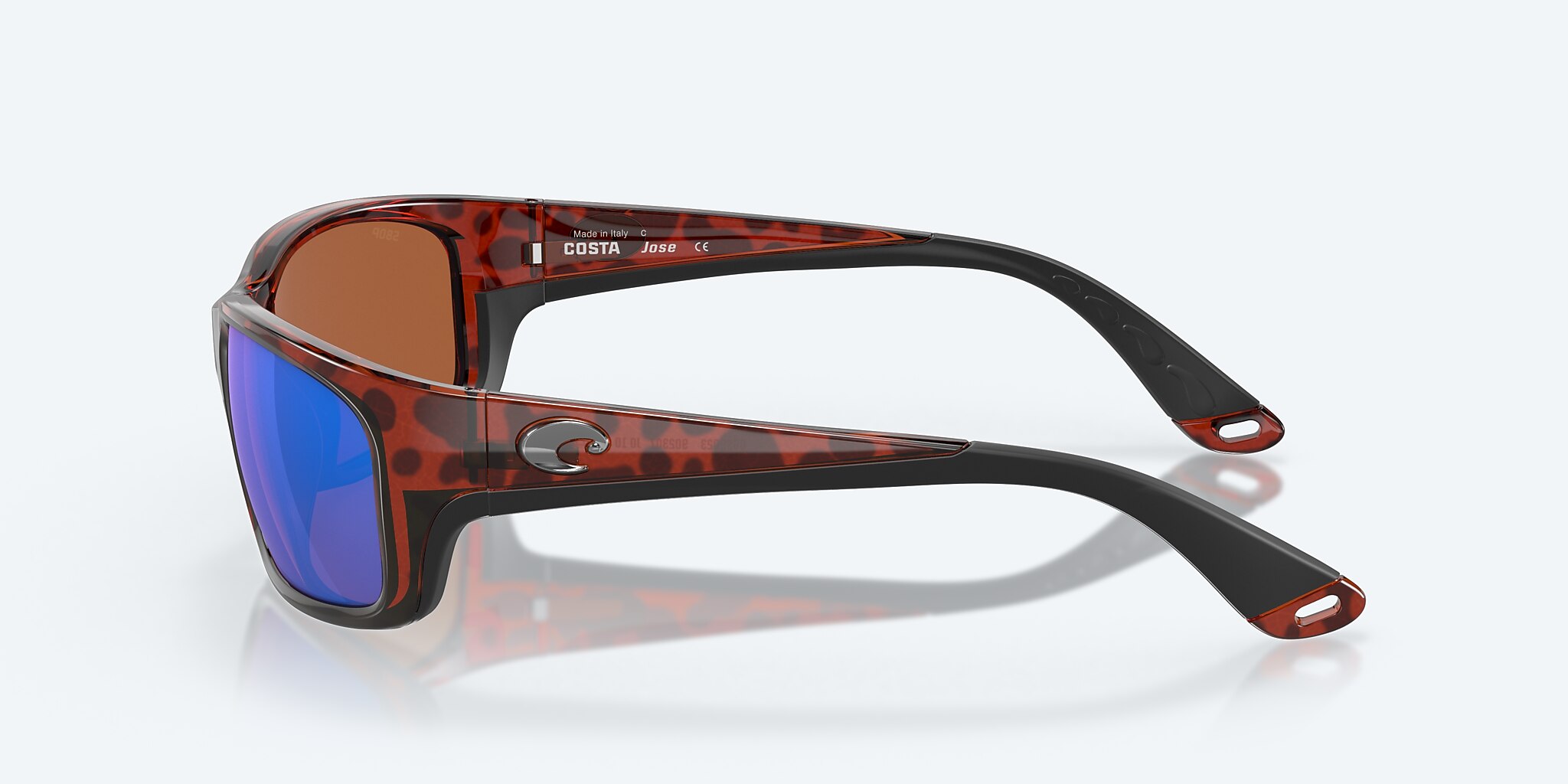 Sunglasses Costa Jose L (62-16) with Green Mirror lens and Tortoise frame Image 3 of 8