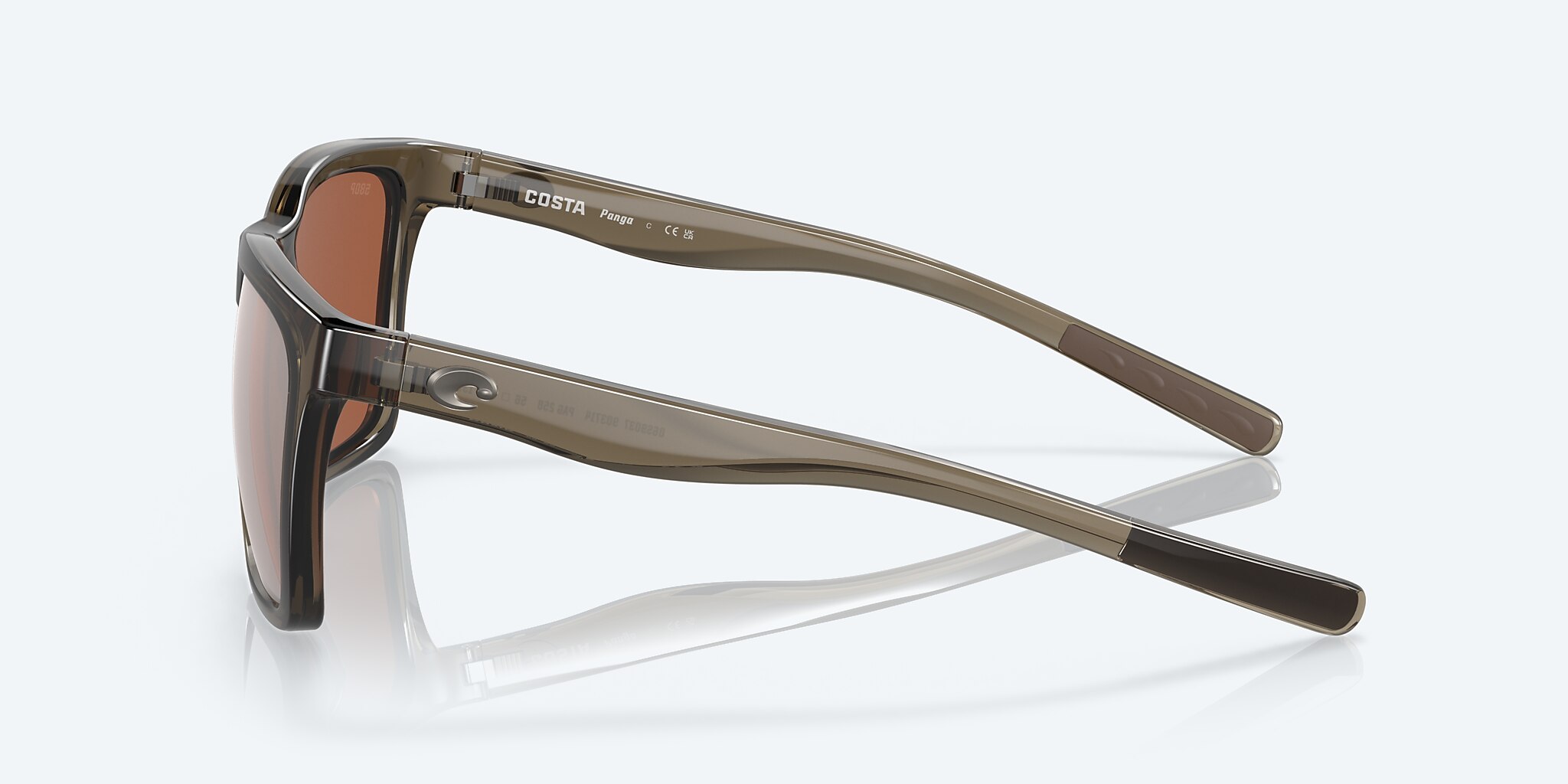 Sunglasses Costa Panga XXL (56-20) with Copper Silver Mirror lens and Shiny Taupe Crystal frame Image 3 of 7
