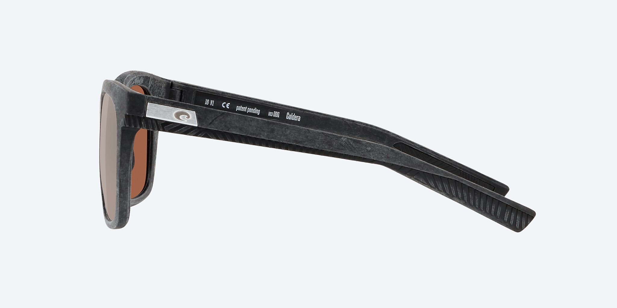 Sunglasses Costa Caldera L (55-18) with Copper Silver Mirror lens and Net Gray With Gray Rubber frame Image 3 of 4