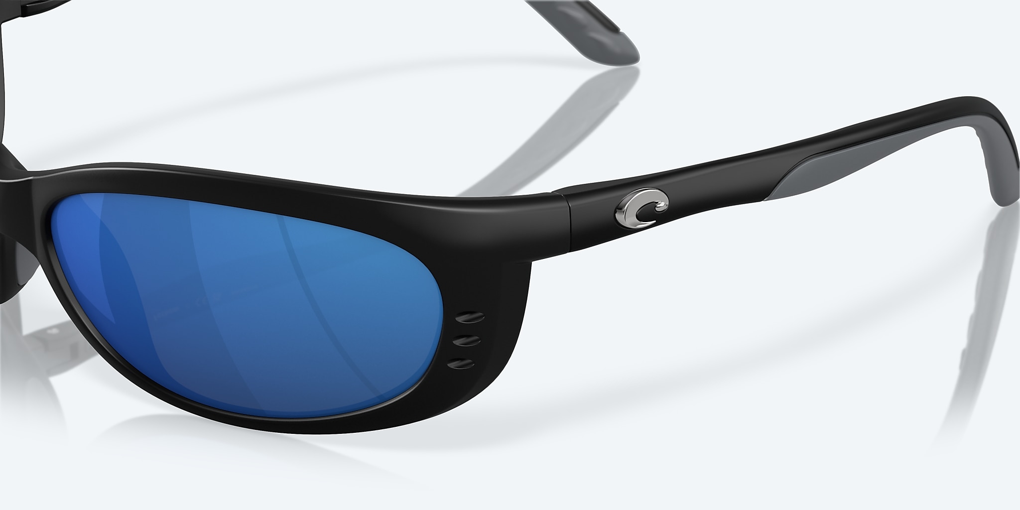 Sunglasses Costa Fathom L (61-16) with Blue Mirror lens and Matte Black frame Image 6 of 7