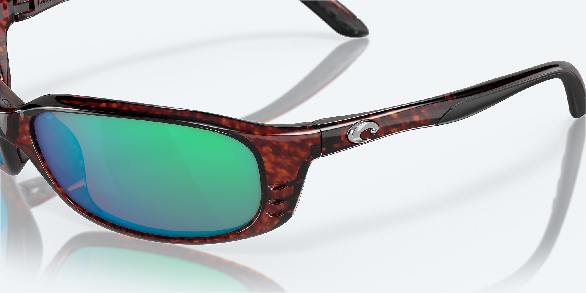 Lunettes de soleil Costa Brine S (59-18) avec Effet miroir Vert verre et Écaille monture Image 6 de 7