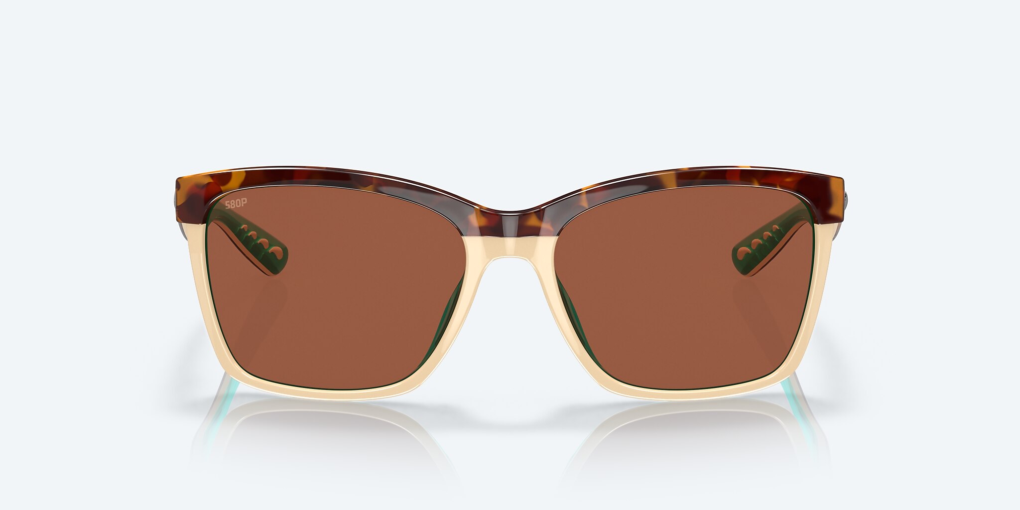 Sunglasses Costa Anaa S (55-16) with Copper lens and Shiny Retro Tort/Cream/Mint frame Image 2 of 7