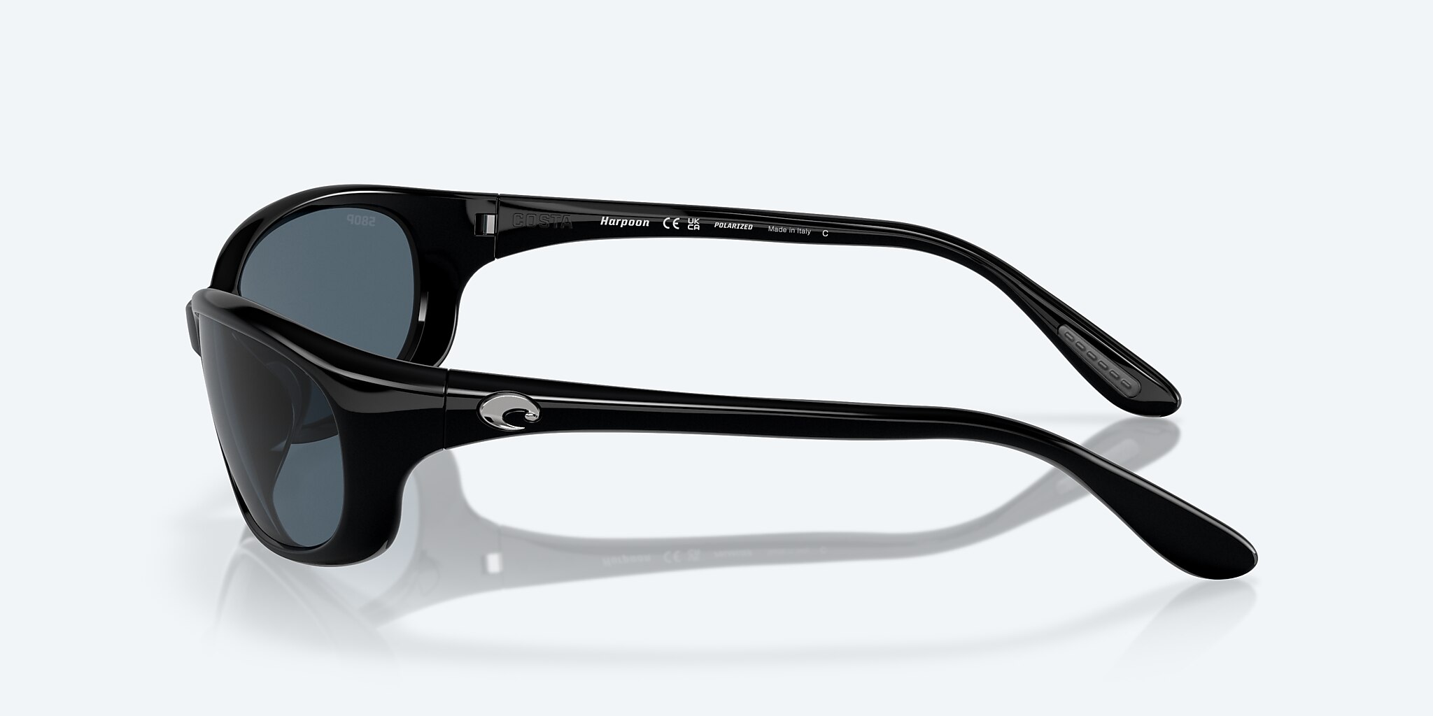 Lentes de Sol Costa Harpoon S (61-18) con Gris lente y Negro Brillante montura Imagen 3 de 7