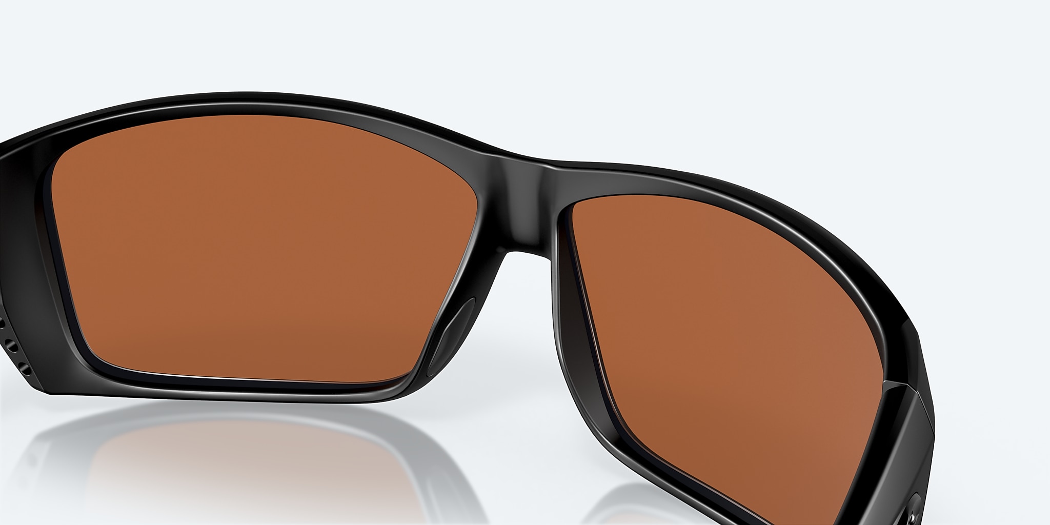 Sunglasses Costa Cat Cay M (61-10) with Green Mirror lens and Blackout frame Image 7 of 7