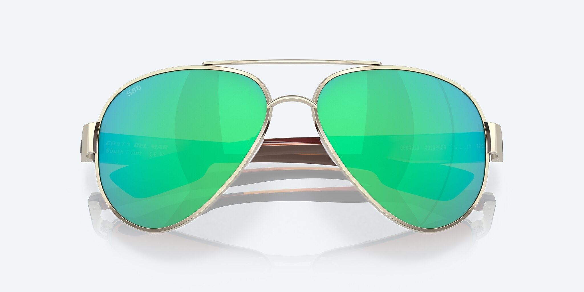 Sunglasses Costa South Point L (59-14) with Green Mirror lens and Rose Gold frame Image 5 of 7
