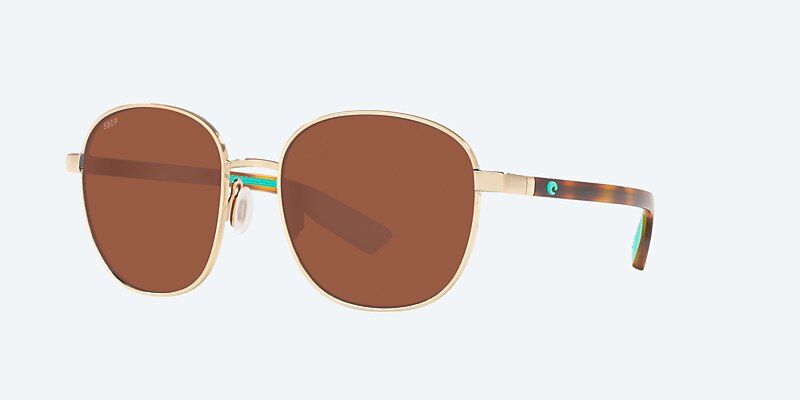 Sunglasses Costa Egret L (55-18) with Copper lens and Shiny Gold frame Image 1 of 4