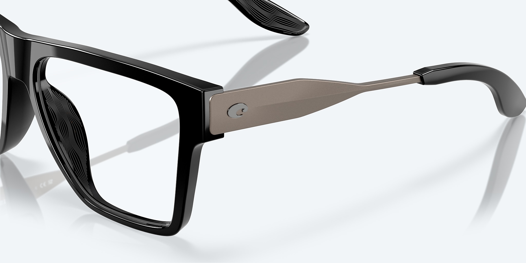 Eyeglasses Costa Pacific Rise 500 L (57-15) with Demo Lens lens and Black frame Image 6 of 7