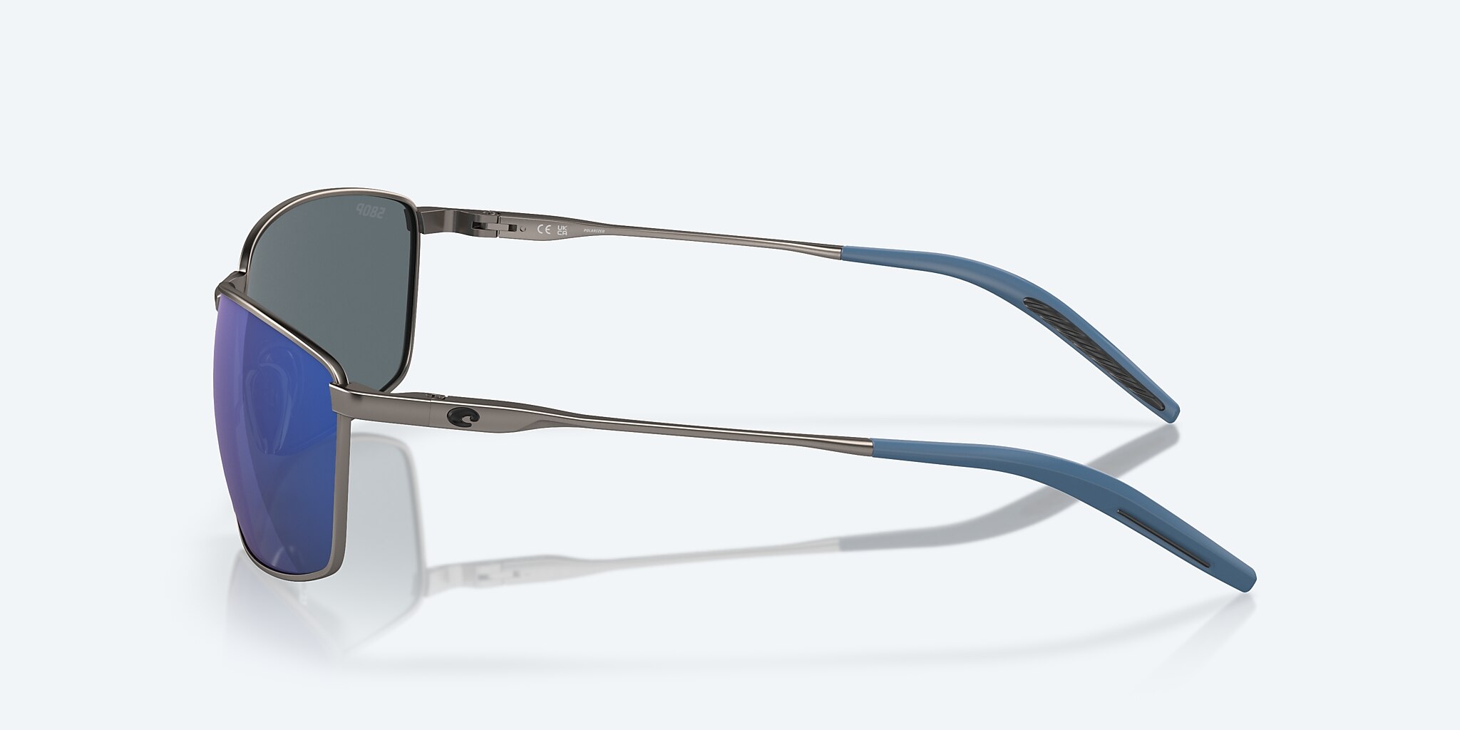 Lunettes de soleil Costa Turret L (63-15) avec Effet miroir Bleu verre et Bronze nickelé profond mat monture Image 3 de 7