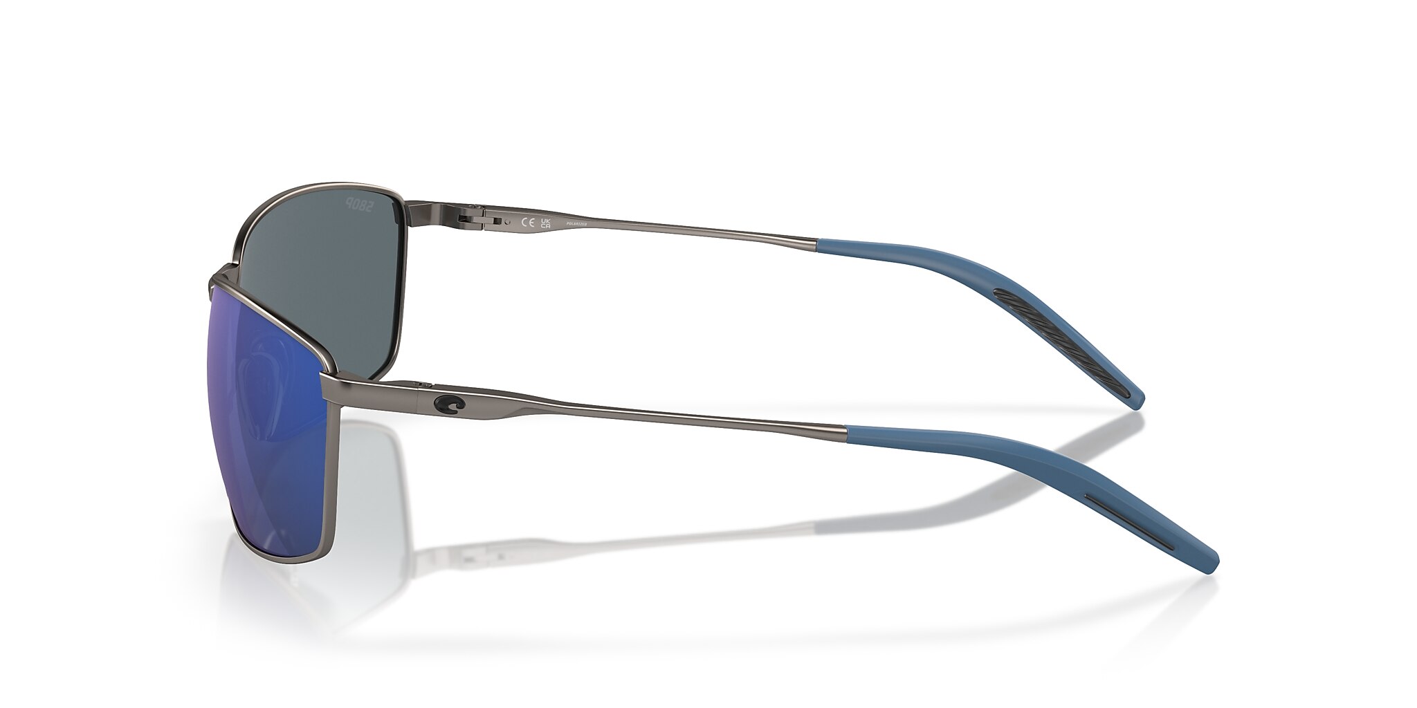 Costa Turret L (63-15) with Blue Mirror lenses and Matte Dark