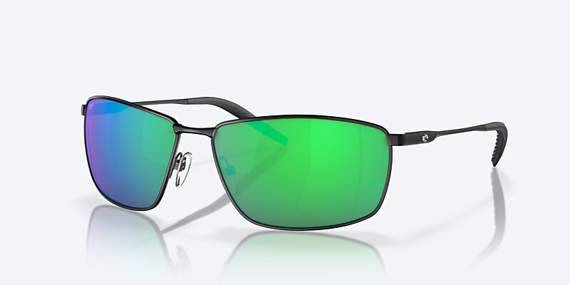 Sunglasses Costa Turret L (63-15) with Green Mirror lens and Matte Black frame Image 1 of 7