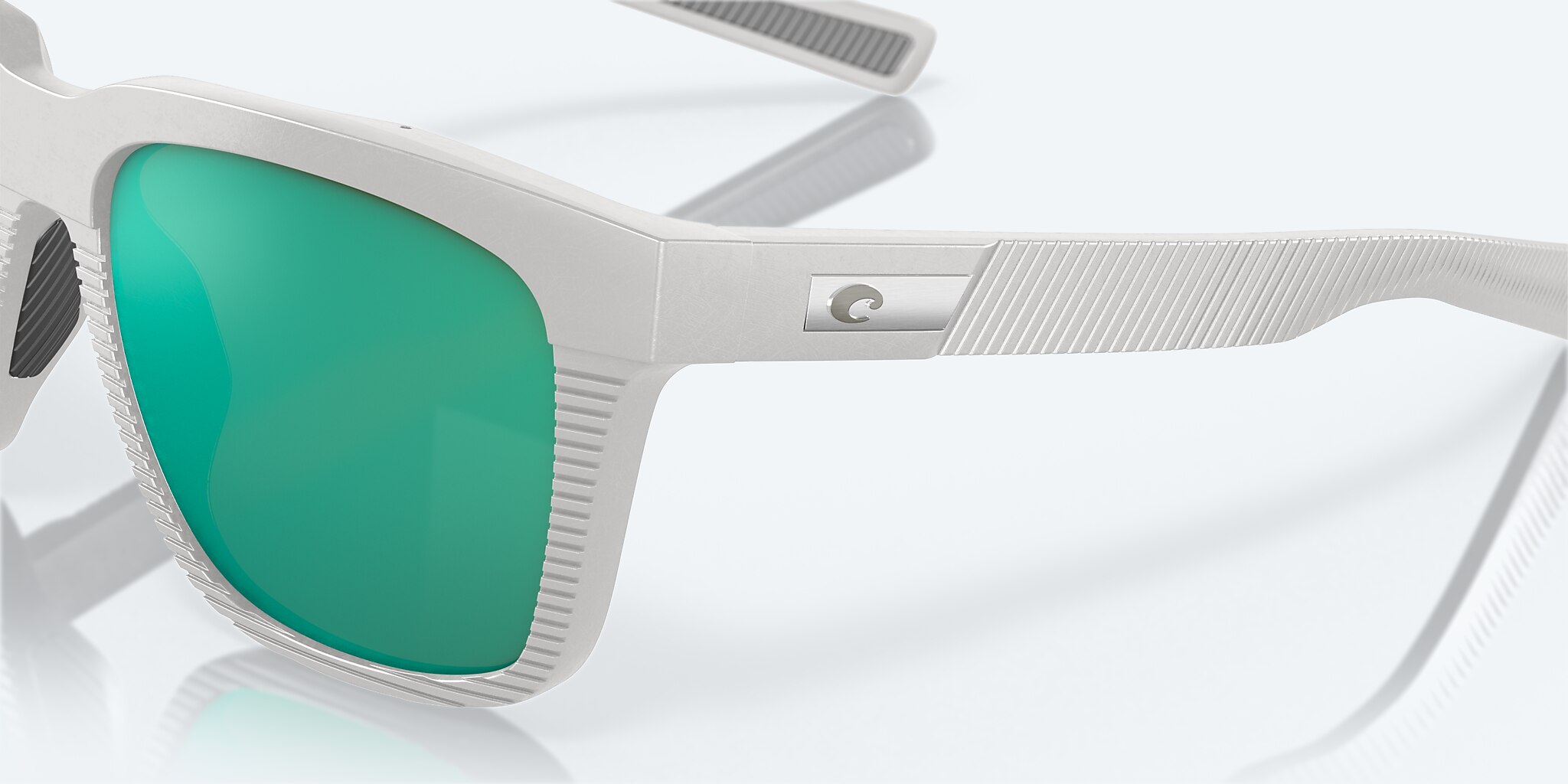 Sunglasses Costa Pescador L (55-17) with Green Mirror lens and Light Gray frame Image 6 of 7