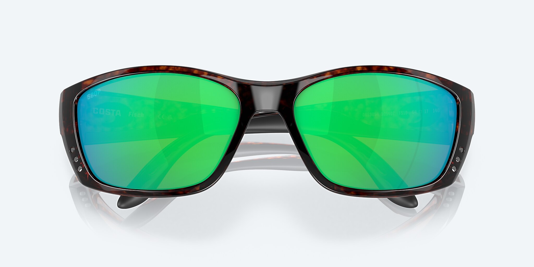 Lentes de Sol Costa Fisch XL (64-17) con Verde Espejado lente y Tipo Carey montura Imagen 5 de 7