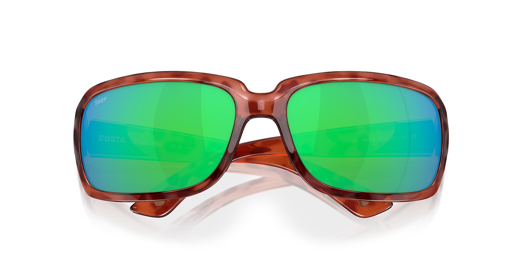 Costa Isabela M (64-16) with Green Mirror lenses and Tortoise