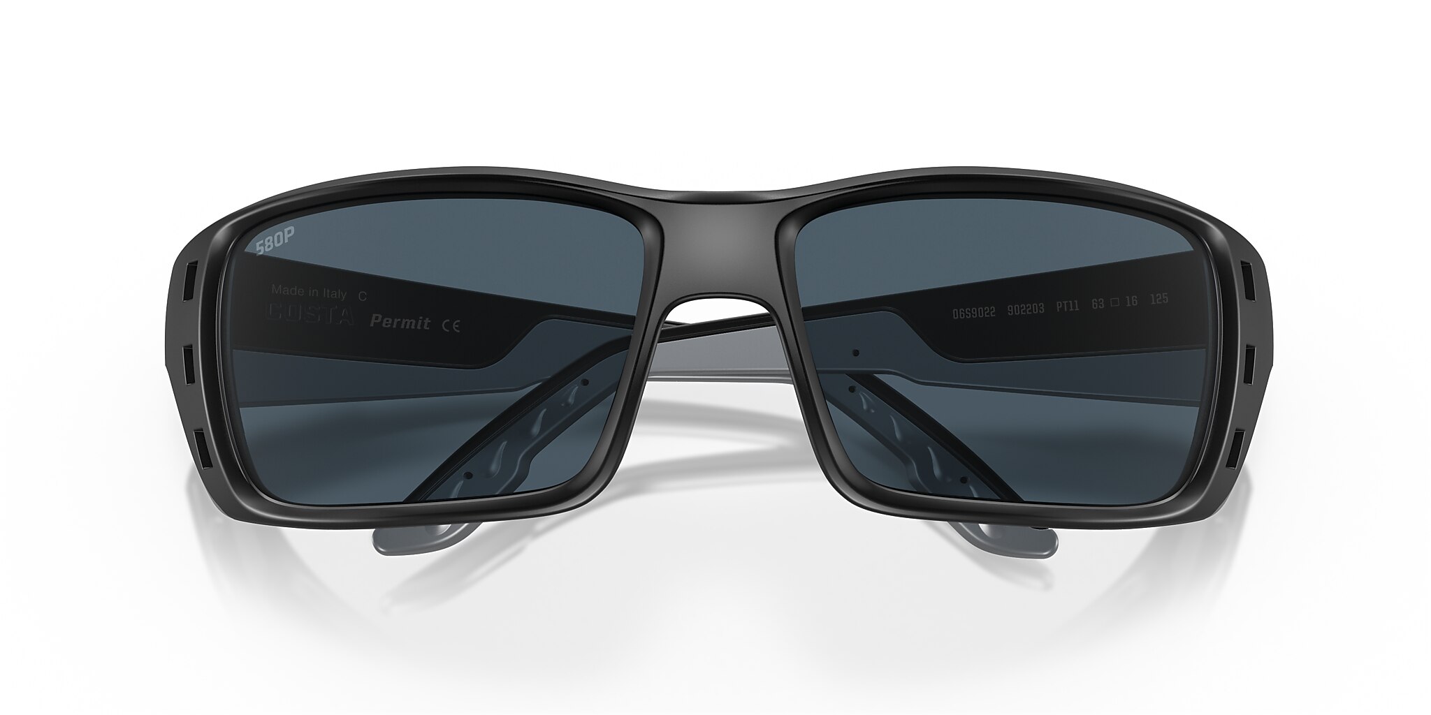 Costa Permit XL (63-16) with Gray lenses and Matte Black frame