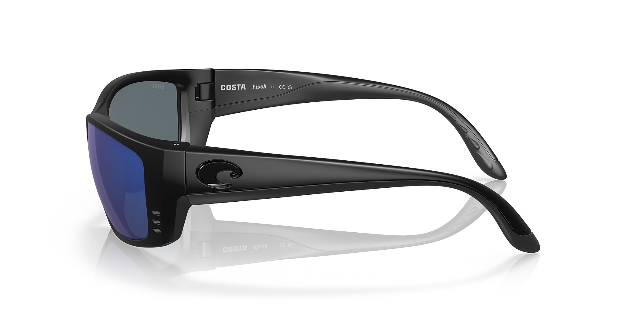 Costa Fisch XL (64-17) with Blue Mirror lenses and Blackout frame