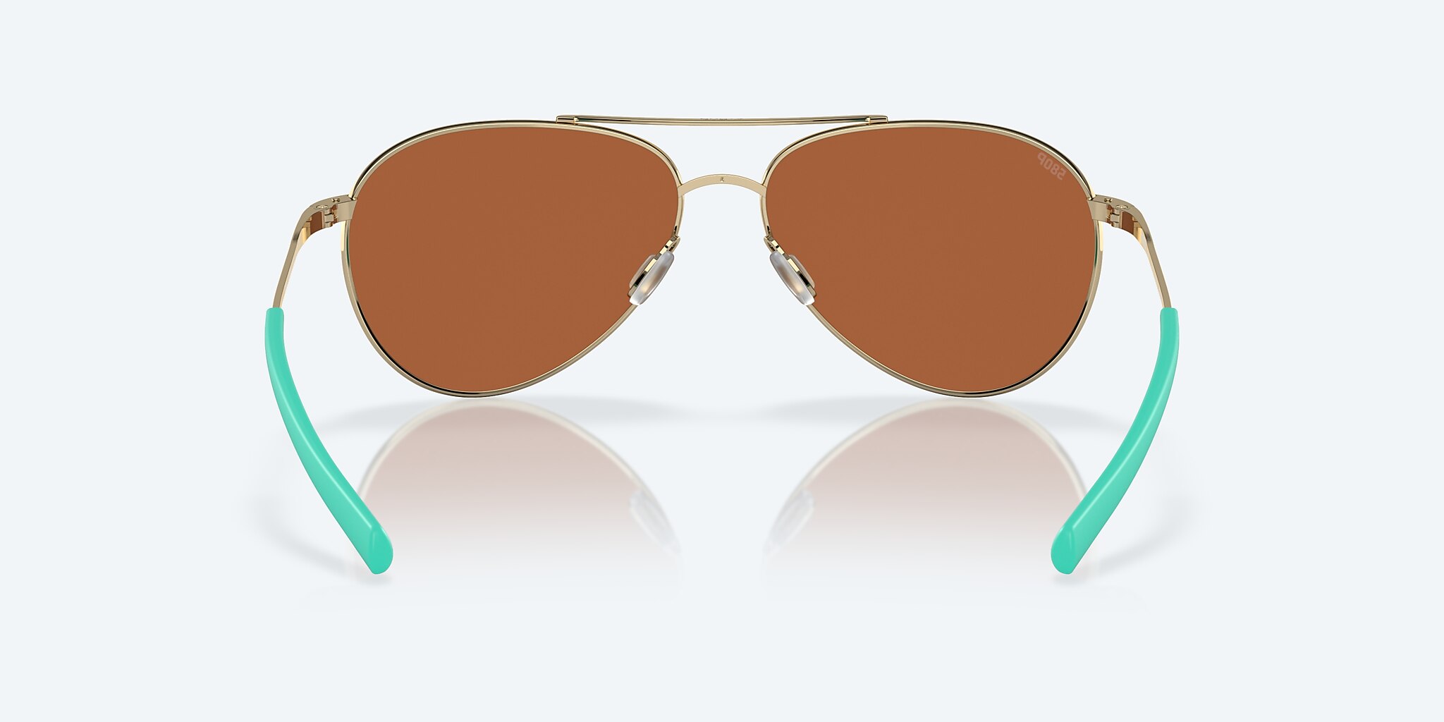 Sunglasses Costa Piper L (58-14) with Green Mirror lens and Shiny Gold frame Image 4 of 7