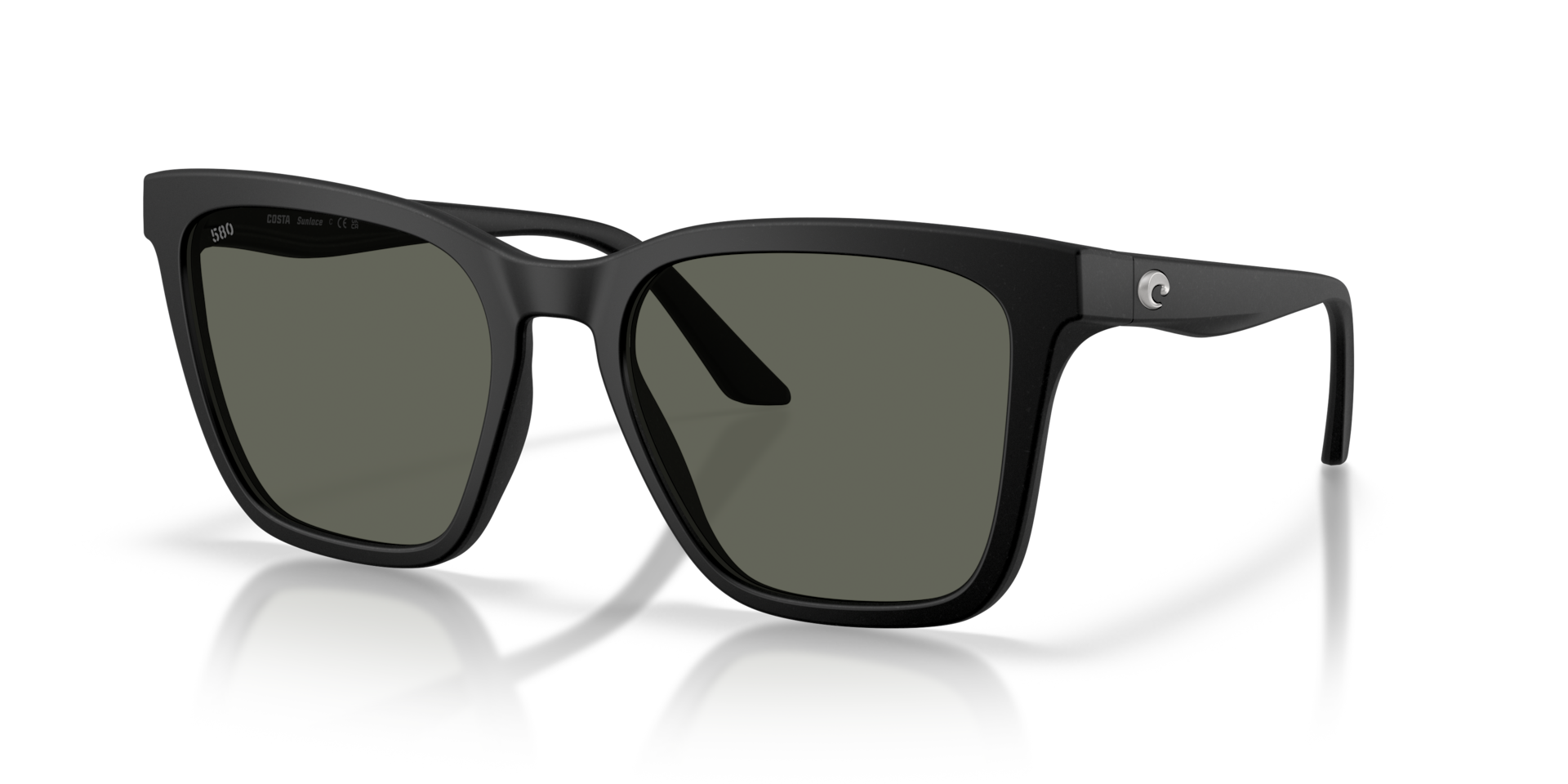 Costa Del Mar Lifestyle Sunlace Women's Netplus Black Frame Gray 580G Polarized Lens Sunglasses 06S9142-91420155