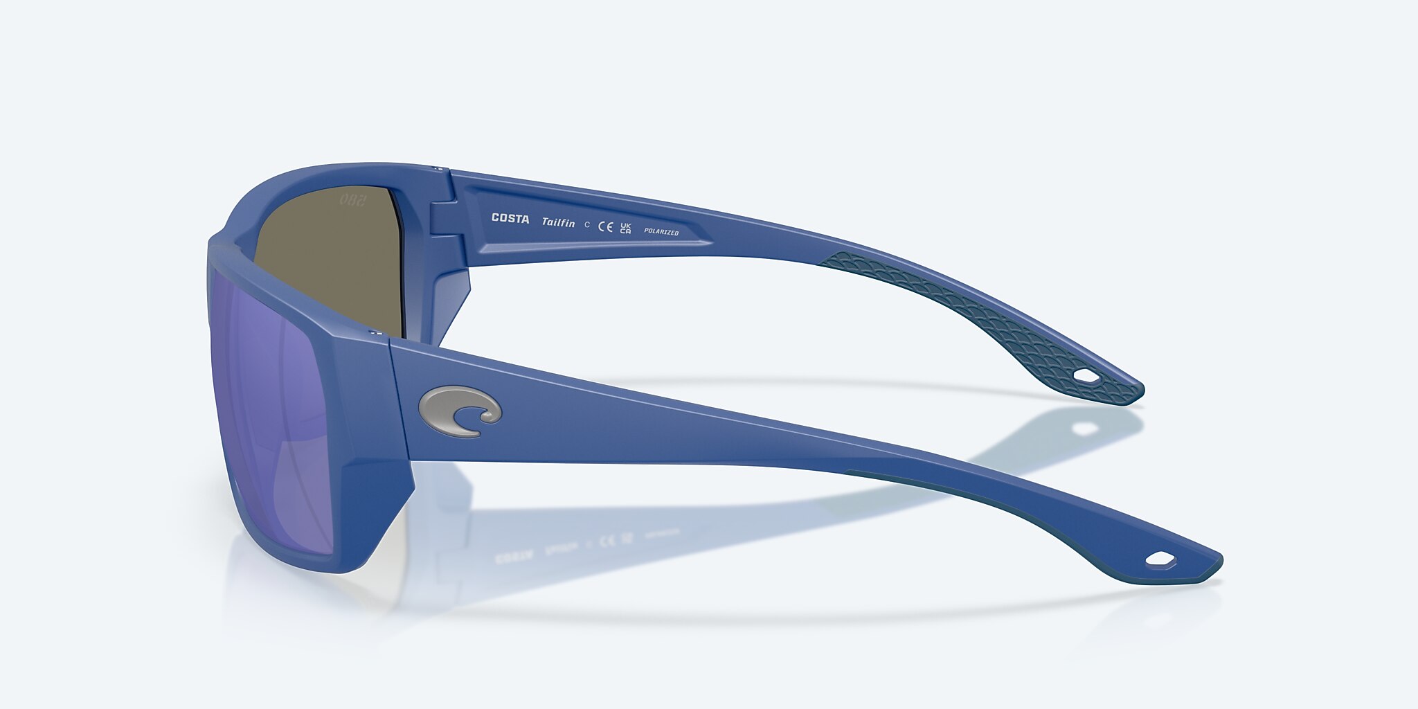 Sunglasses Costa Tailfin M (60-17) with Blue Mirror lens and Chesapeake Blue frame Image 3 of 8