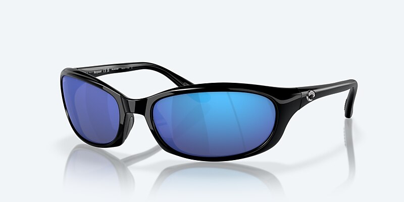 Sunglasses Costa Harpoon S (61-18) with Blue Mirror lens and Shiny Black frame Image 1 of 7