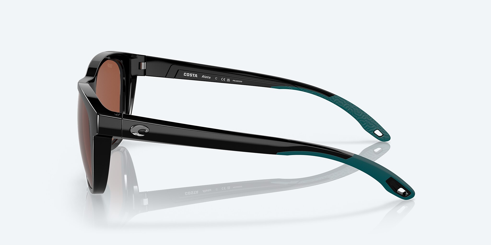 Sunglasses Costa Aleta L (54-19) with Copper lens and Black frame Image 3 of 7