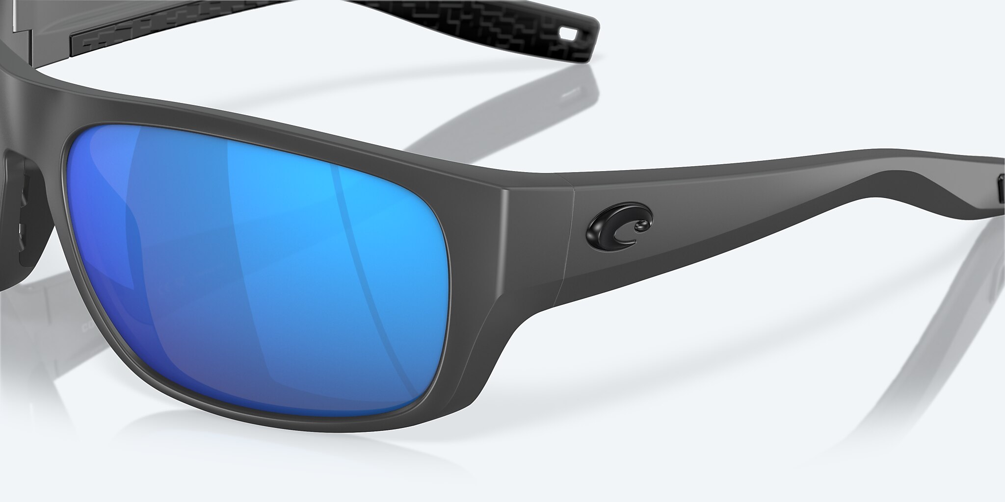 Sunglasses Costa Tico XL (60-17) with Blue Mirror lens and Matte Gray frame Image 6 of 7