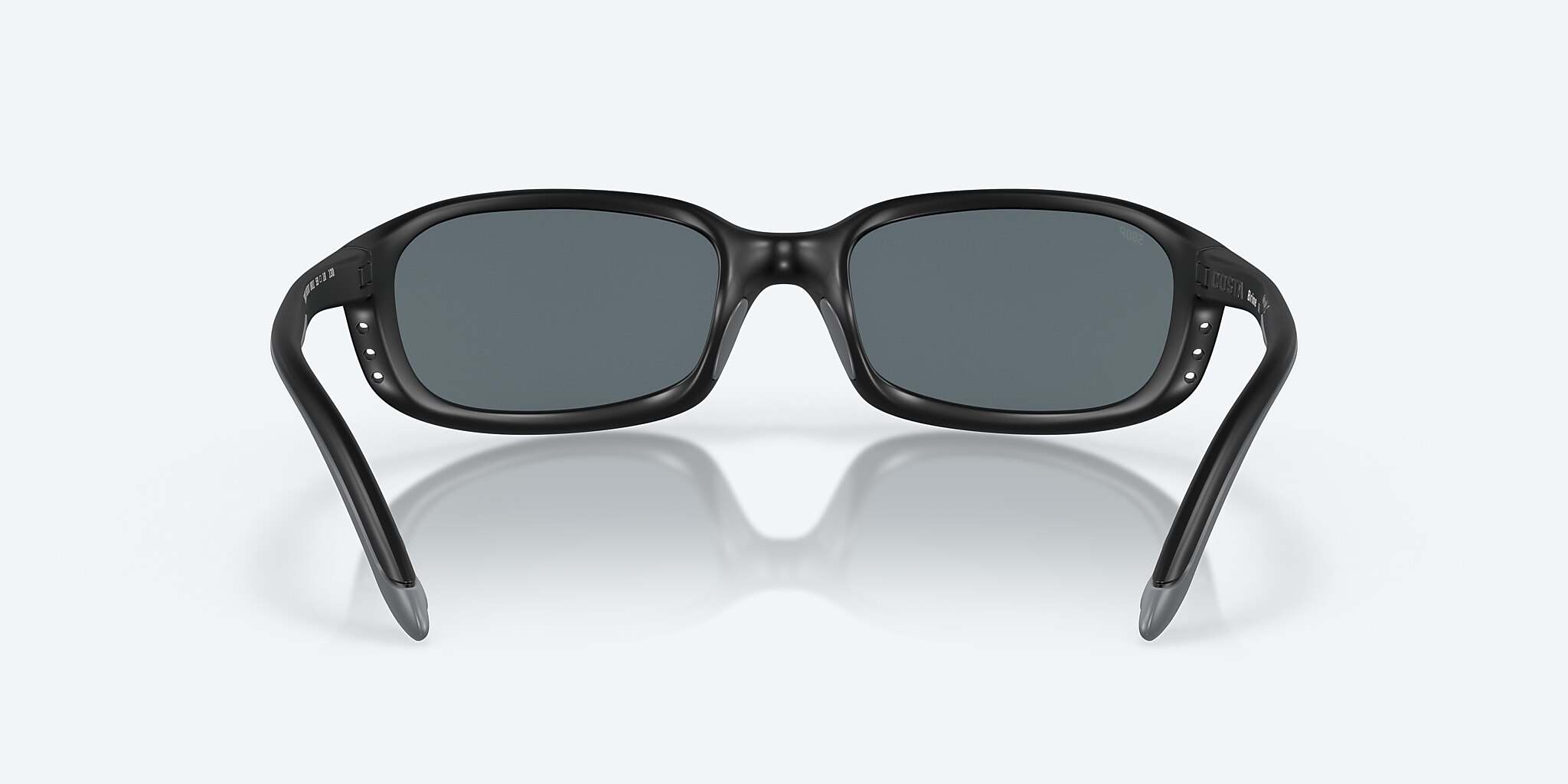 Sunglasses Costa Brine S (59-18) with Blue Mirror lens and Matte Black frame Image 4 of 7