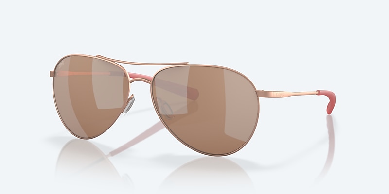 Lunettes de soleil Costa Piper L (58-14) avec Cuivre argenté verre et Or rose satiné monture Image 1 de 7