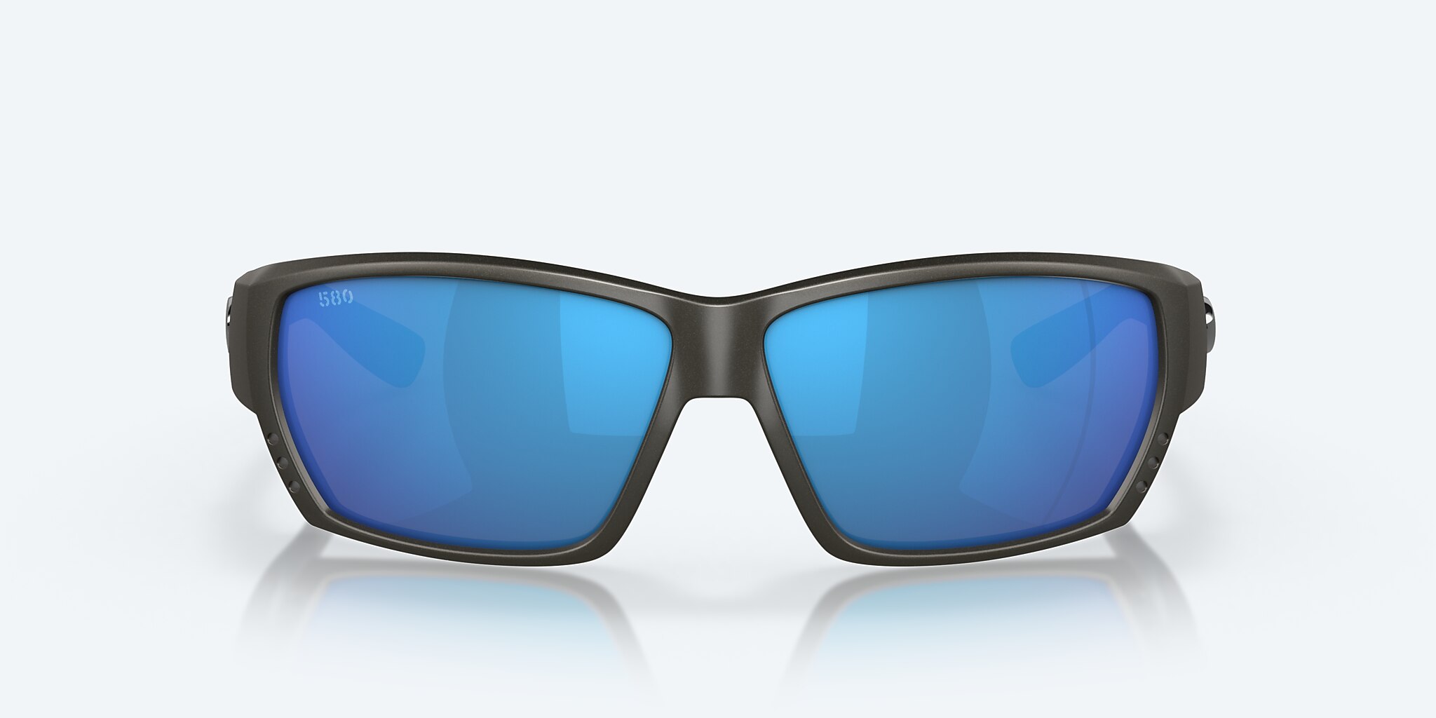 Lunettes de soleil Costa Tuna Alley XL (62-11) avec Effet miroir Bleu verre et Gris acier métallique mat monture Image 2 de 7