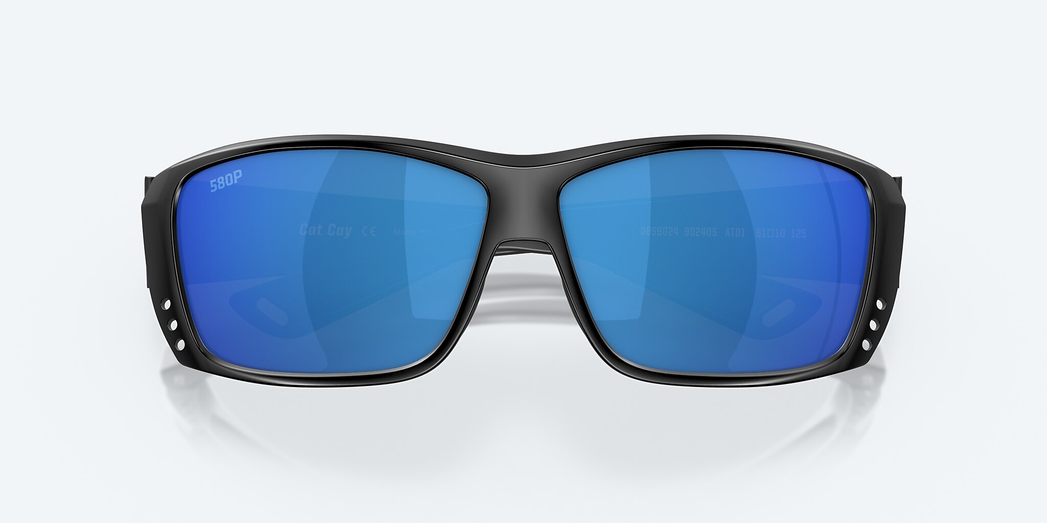 Gafas de sol Costa Cat Cay M (61-10) con Azul Espejado lente y Negro montura Imagen 5 de 7