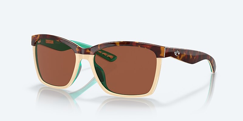 Sunglasses Costa Anaa S (55-16) with Copper lens and Shiny Retro Tort/Cream/Mint frame Image 1 of 7